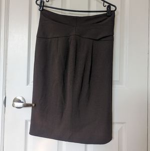ERREUNO Vintage Made In Italy 100% Wool Brown Skirt, Size US 10/Italy46